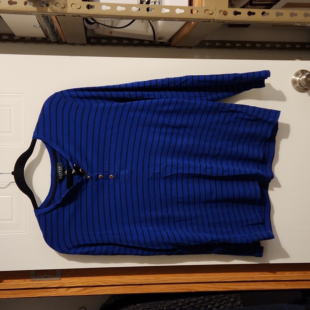 Lauren Ralph Lauren Ribbed Long Sleeve Henley